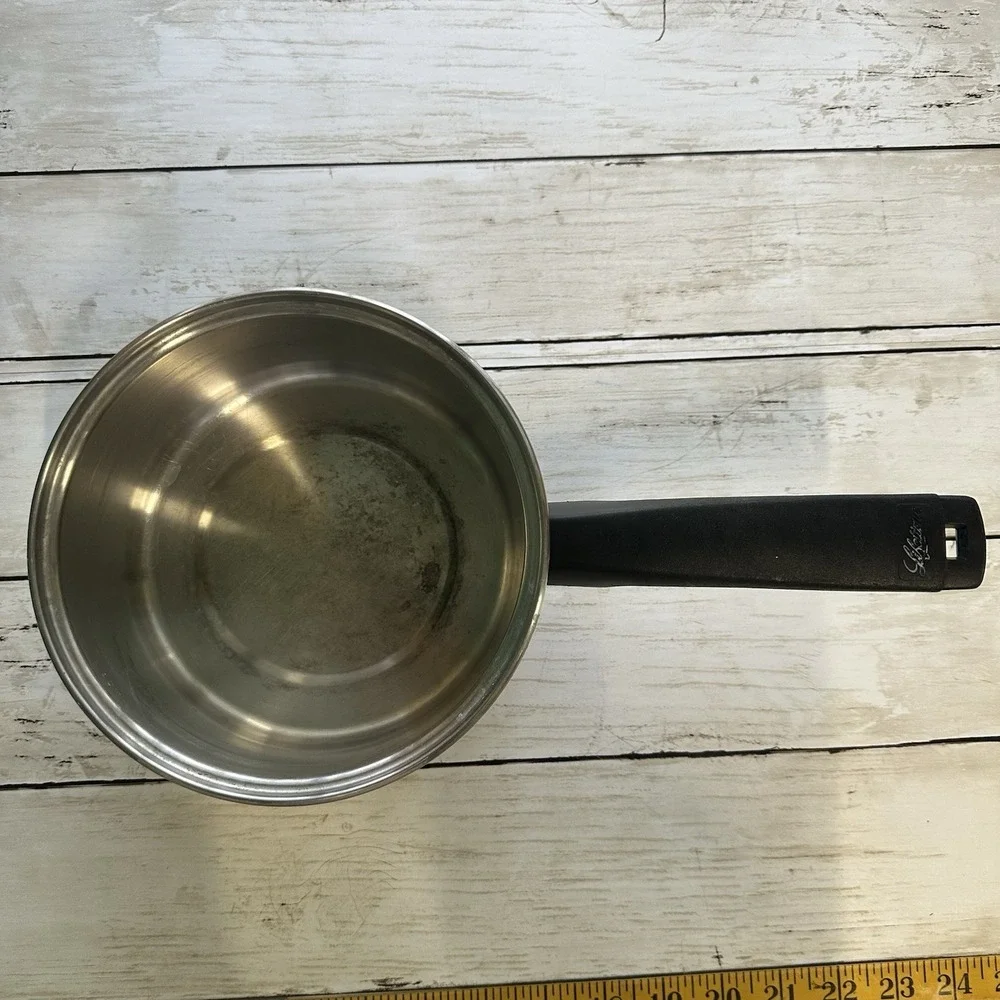 5 Piece Lifetime T304 Stainless Steel Custom Designed Pans 3 Pans LIDS NOT ORIGI